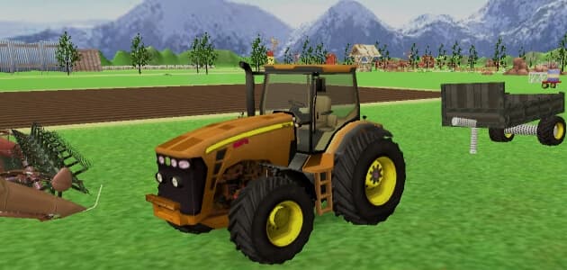Simulatore di trattore in fattoria