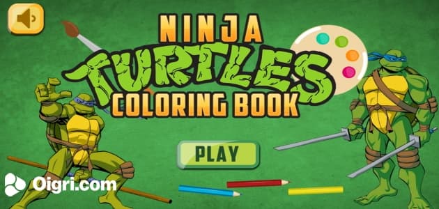 Libro da colorazione delle tartarughe ninja
