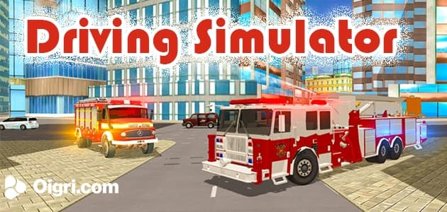 Simulatore della guida del camion della città dei vigili del fuoco
