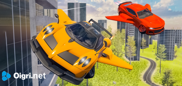 Macchina volante sportiva reale 3D